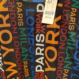 NY&CO long sleeve sheer logo shirt